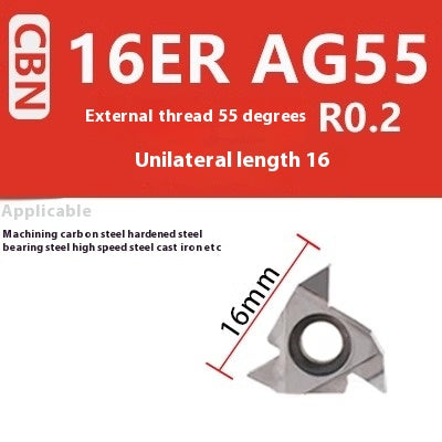 1160-Korea Imported Diamond Threaded Diamond Inserts 16ER/IR A55 AG60PCD Gemstone External Threaded Cutter Grain Shandong Denso Pricision Tools Co.,Ltd.